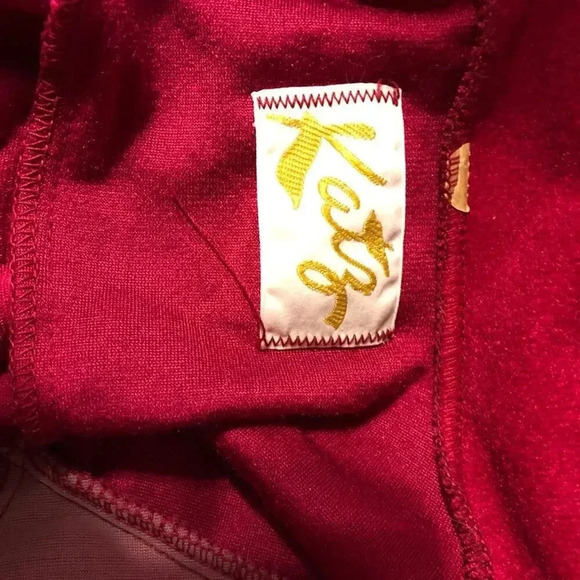 Vintage Katz women Red Full Zip Maxi nightgown Robe  size M Pockets - Picture 3 of 12